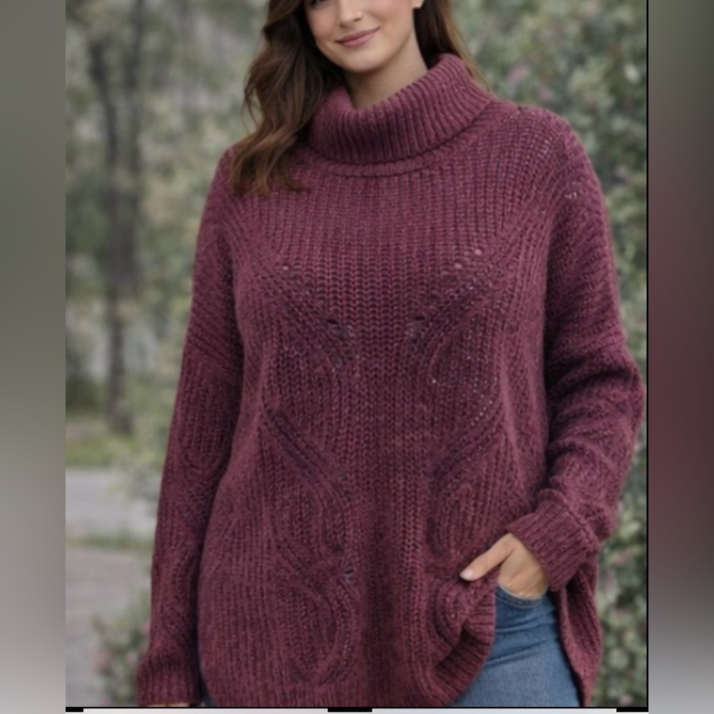 Columbia Women's Cowl Neck Sweater - Burgundy